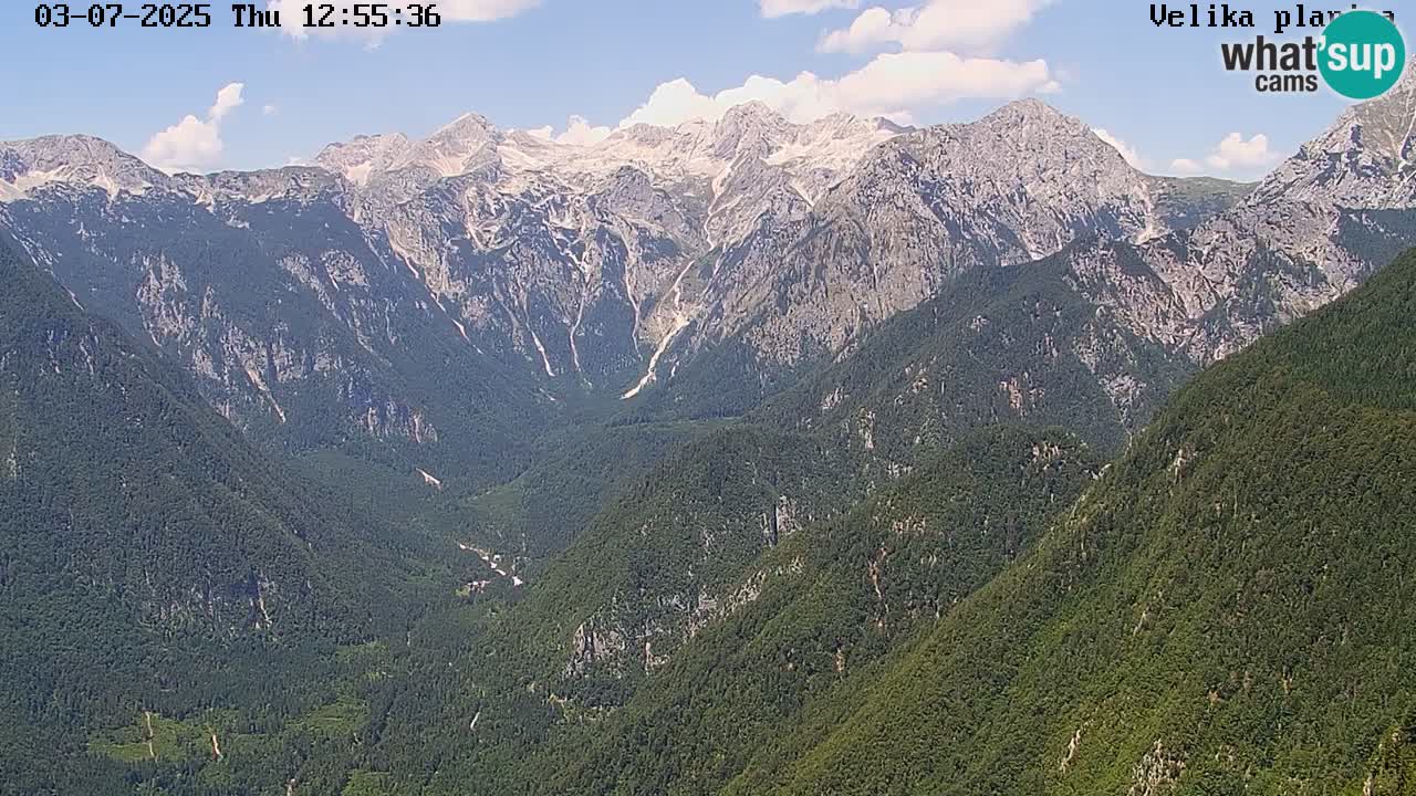 Dolina Kamniške Bistrice | Spletna kamera Velika Planina
