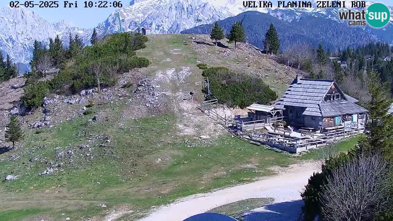 Zeleni Rob – kamera v živo | Velika Planina