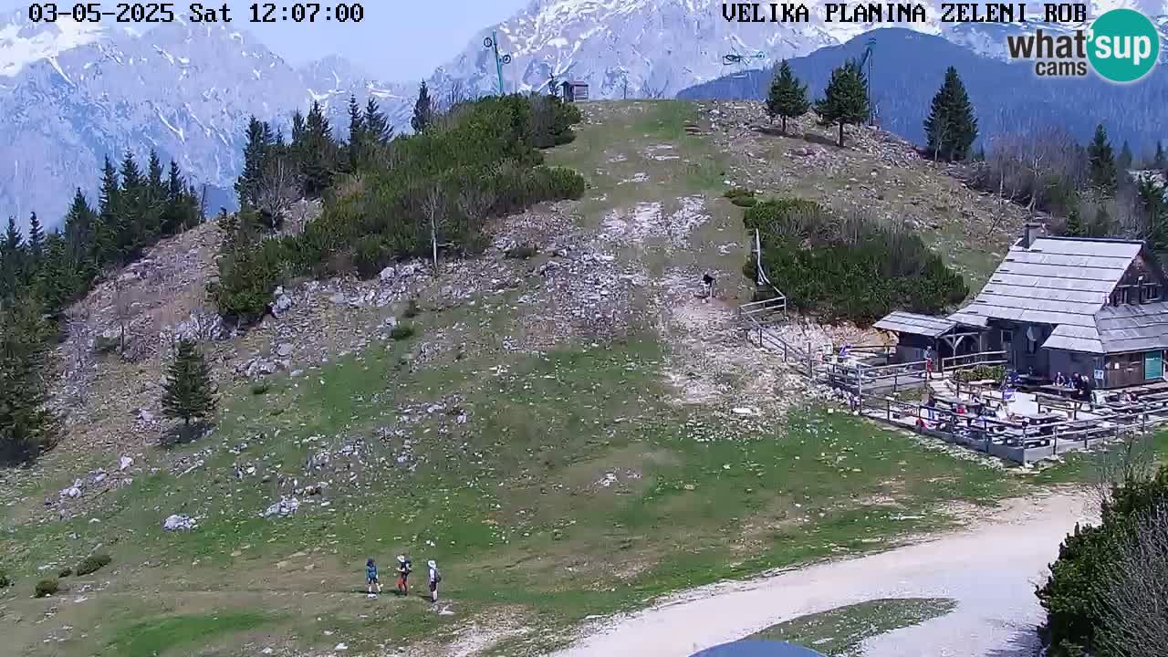 Zeleni Rob – kamera v živo | Velika Planina