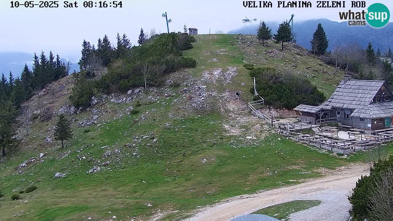 Zeleni Rob – kamera v živo | Velika Planina
