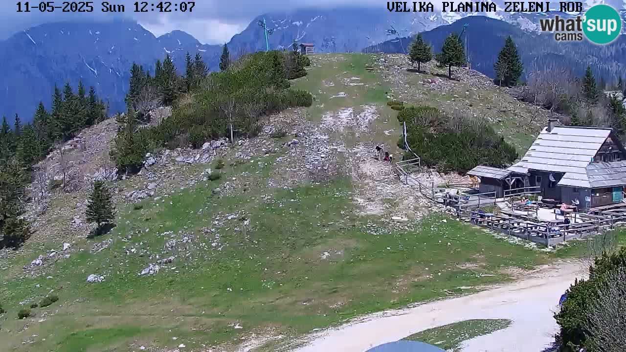 Zeleni Rob – kamera v živo | Velika Planina