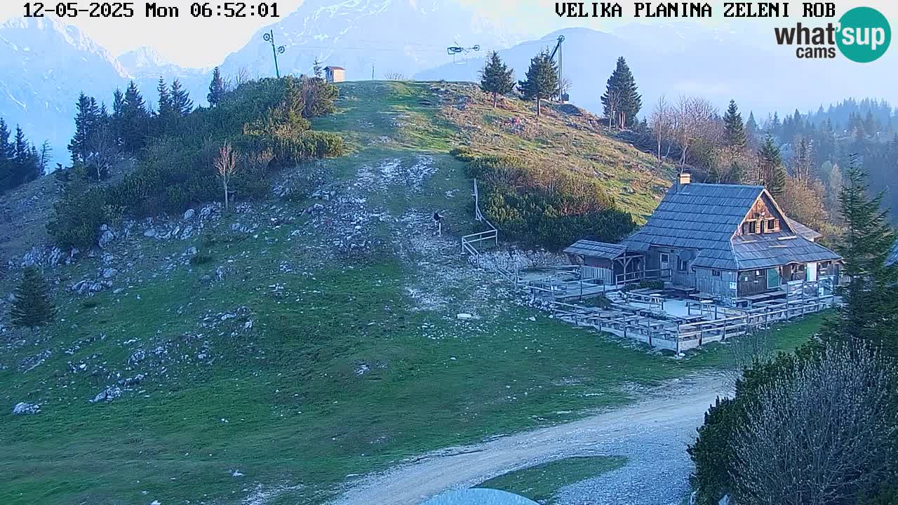 Zeleni Rob – kamera v živo | Velika Planina