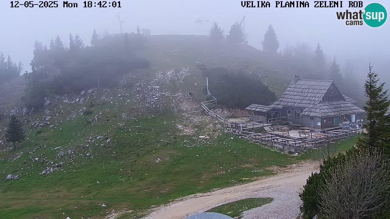 Zeleni Rob – kamera v živo | Velika Planina