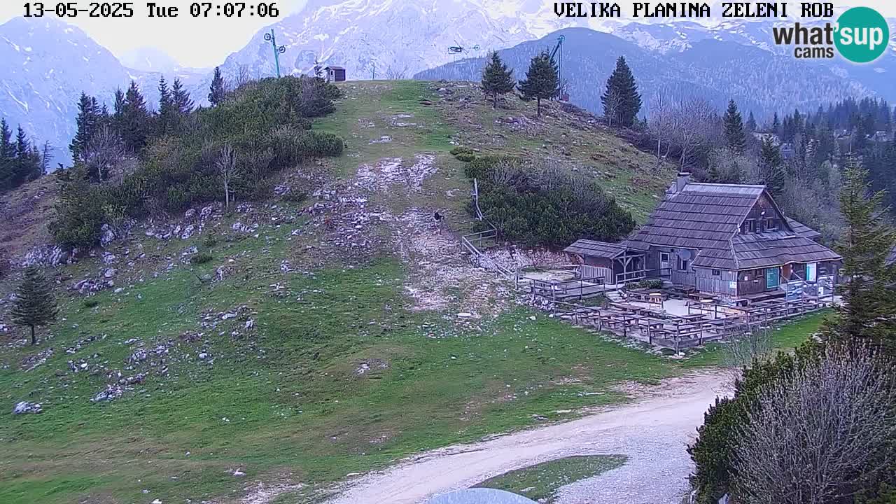 Zeleni Rob – kamera v živo | Velika Planina