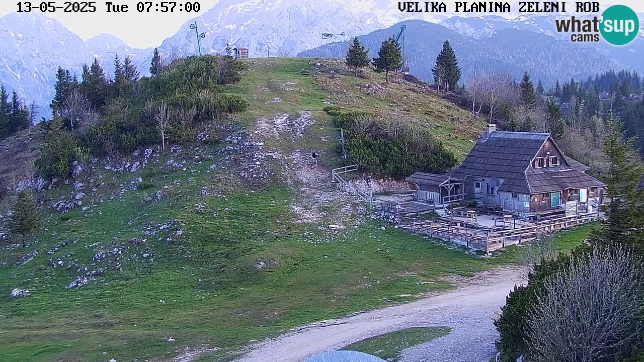 Zeleni Rob – kamera v živo | Velika Planina