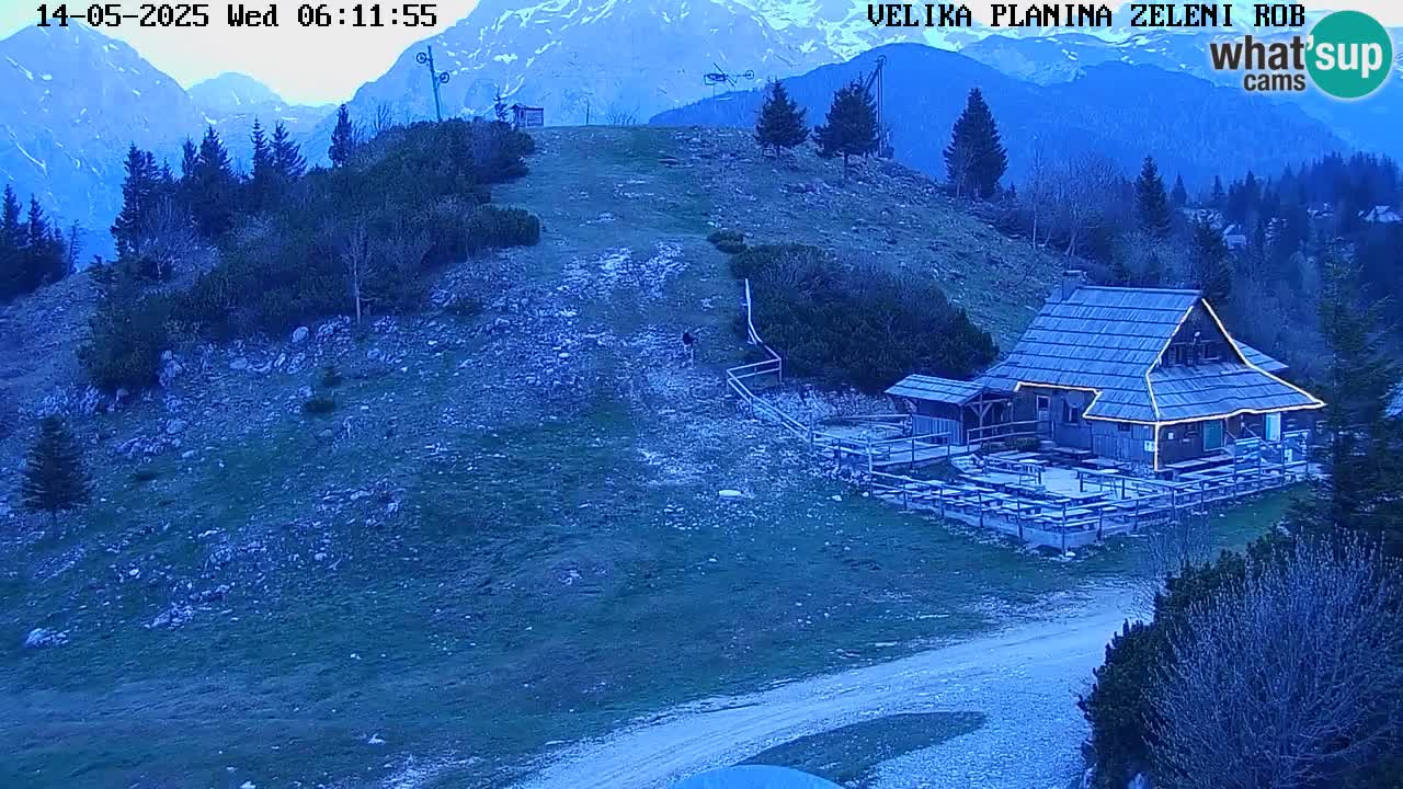 Zeleni Rob – kamera v živo | Velika Planina