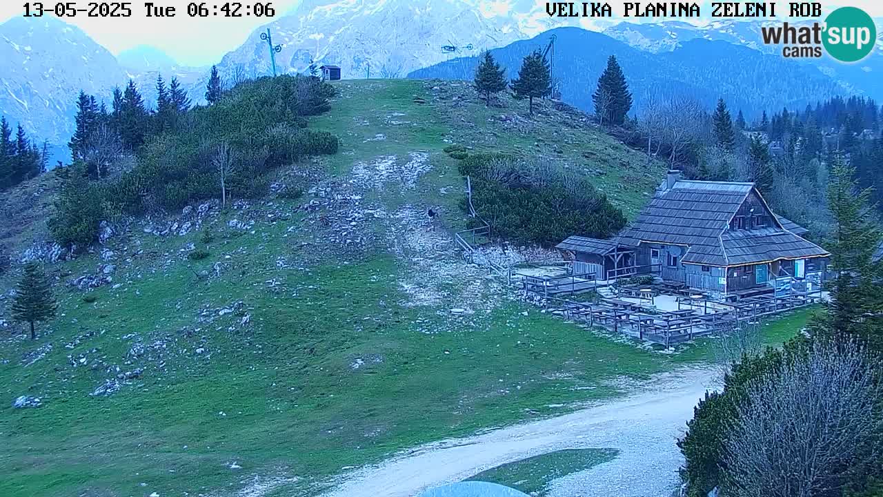 Zeleni Rob | Webcam en vivo Velika Planina