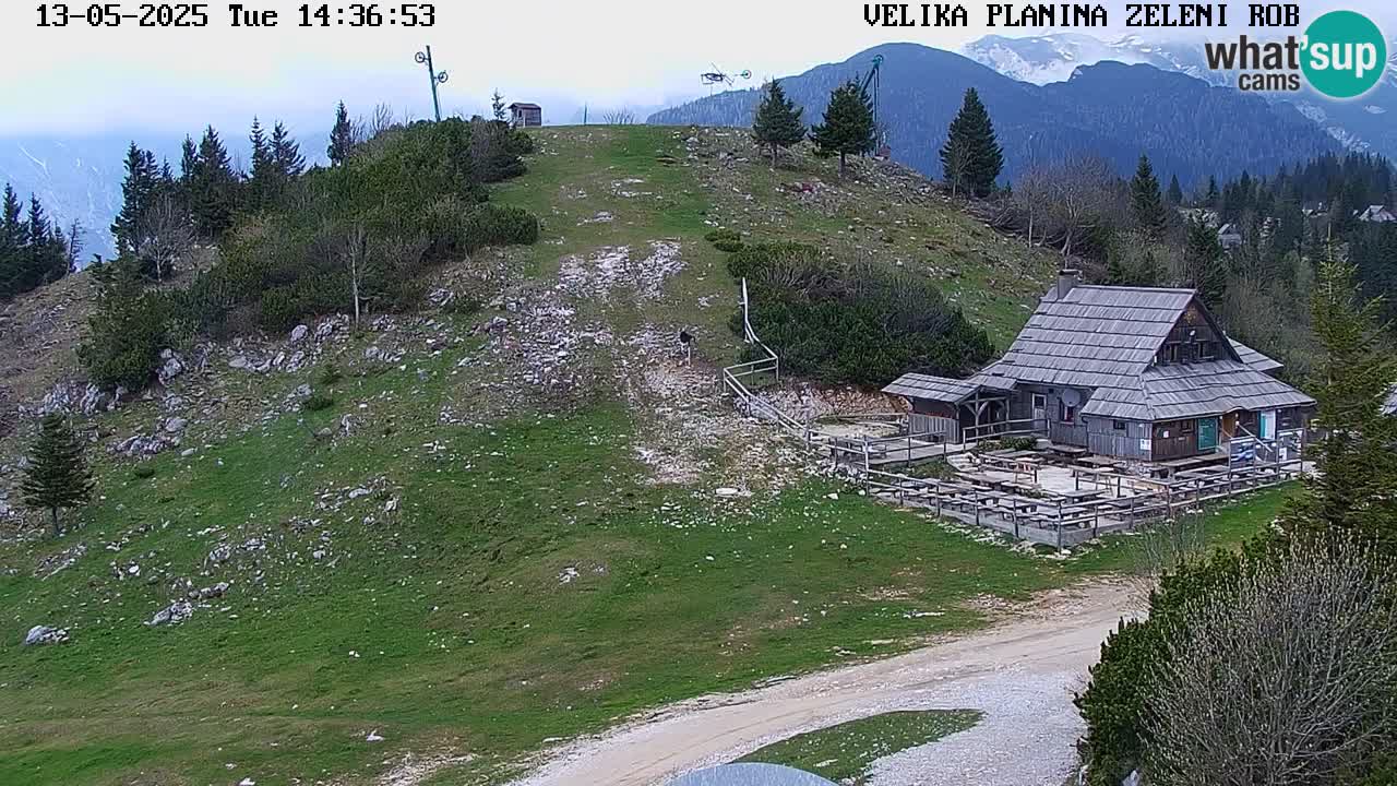 Zeleni Rob – kamera v živo | Velika Planina