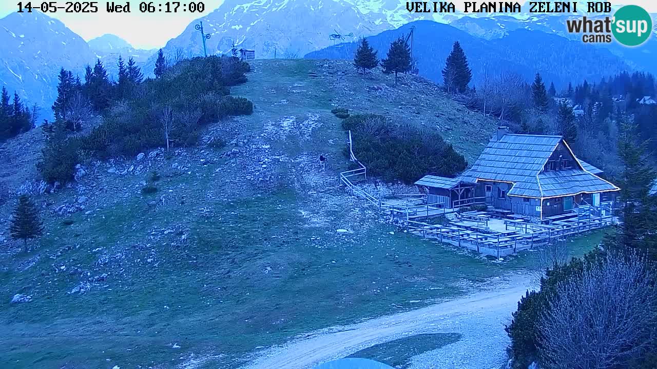Zeleni Rob – kamera v živo | Velika Planina