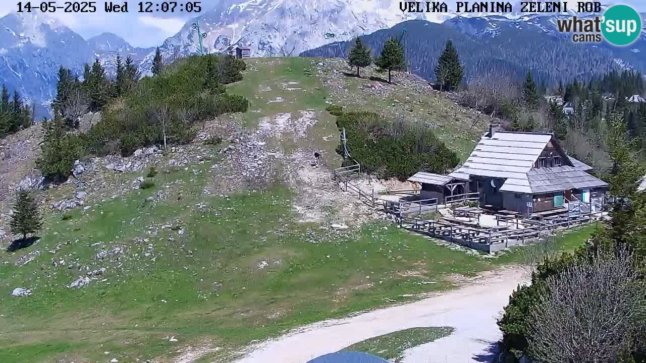 Zeleni Rob – kamera v živo | Velika Planina
