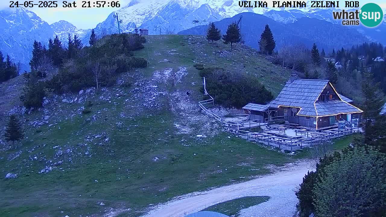 Zeleni Rob – kamera v živo | Velika Planina