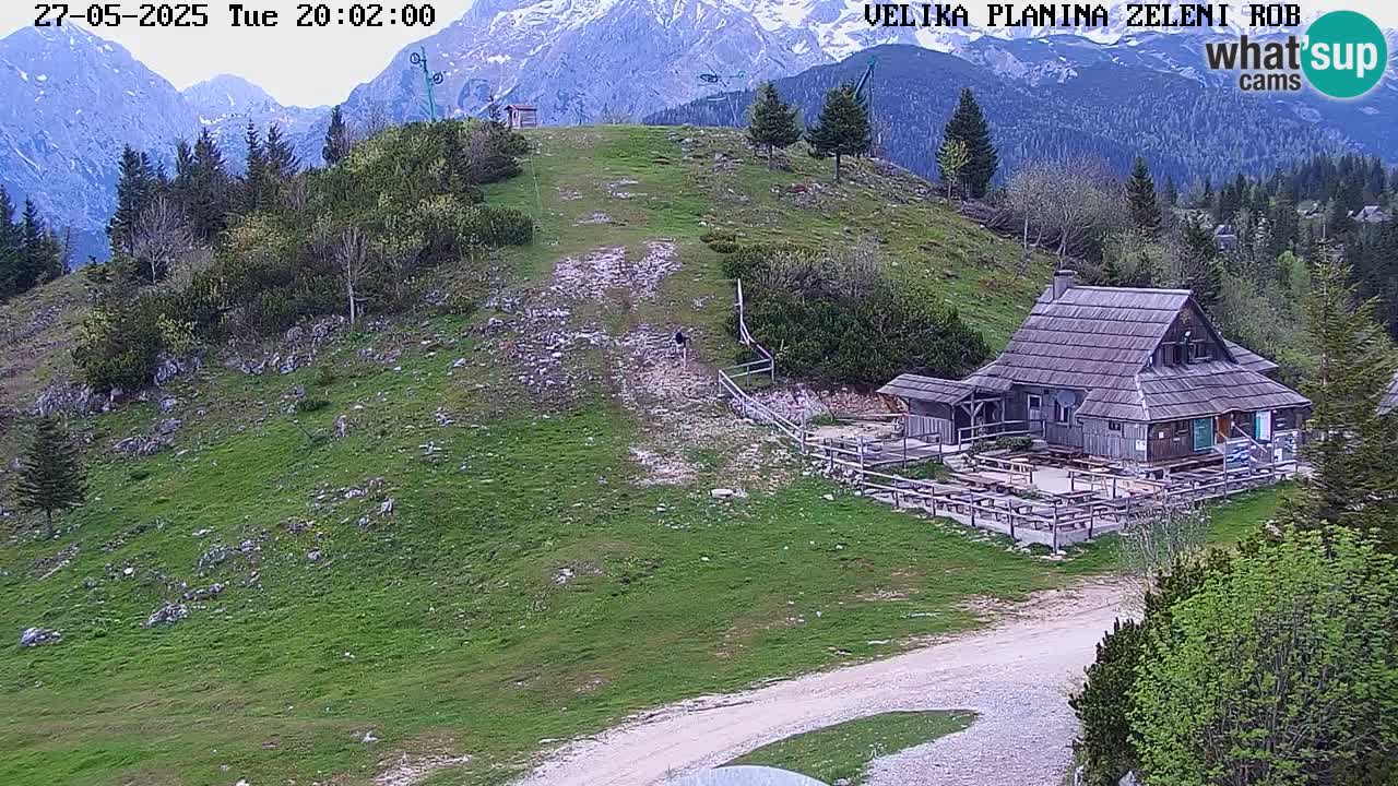 Zeleni Rob | Webcam en vivo Velika Planina
