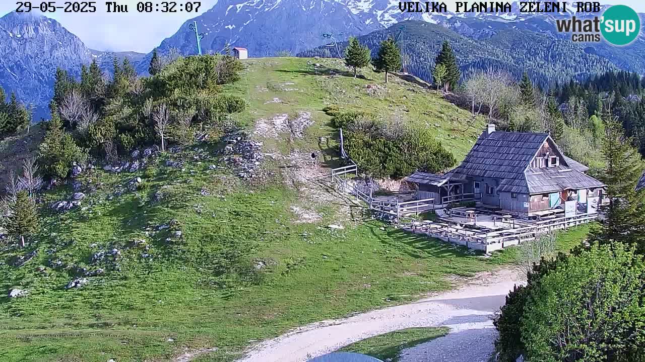 Zeleni Rob | Webcam en vivo Velika Planina