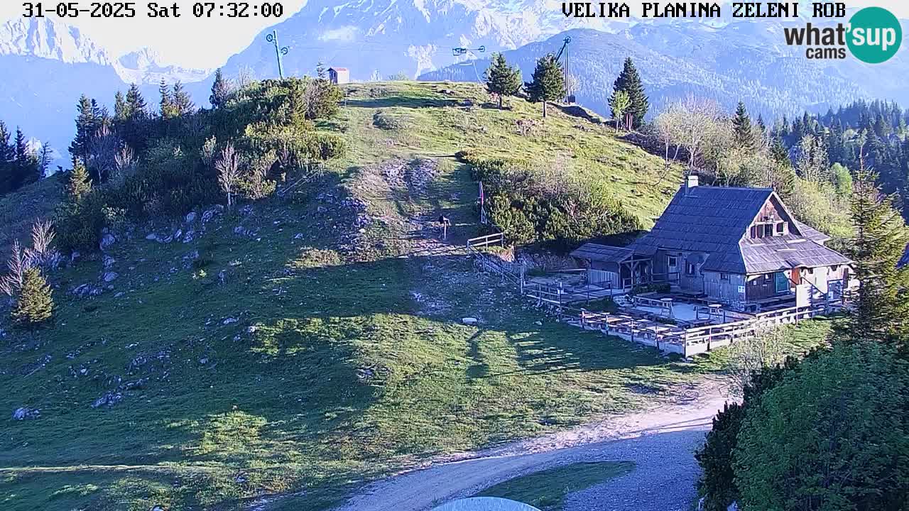 Zeleni Rob – kamera v živo | Velika Planina