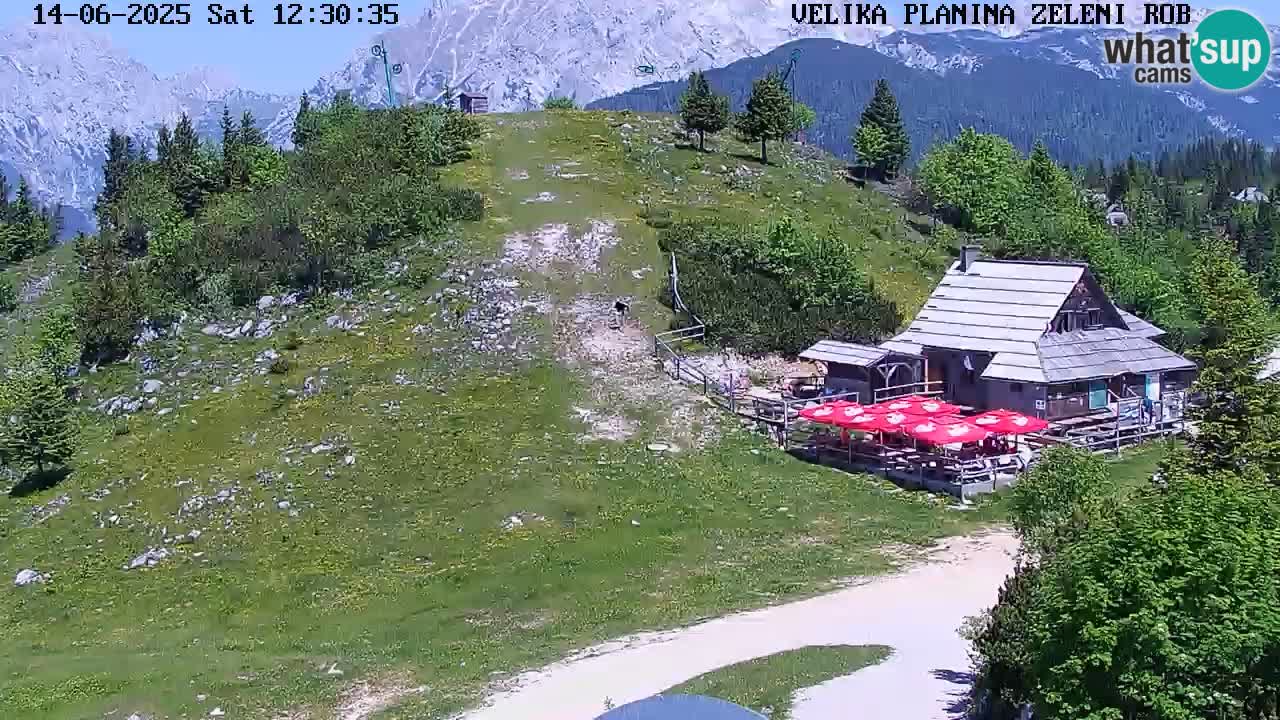 Zeleni Rob – kamera v živo | Velika Planina