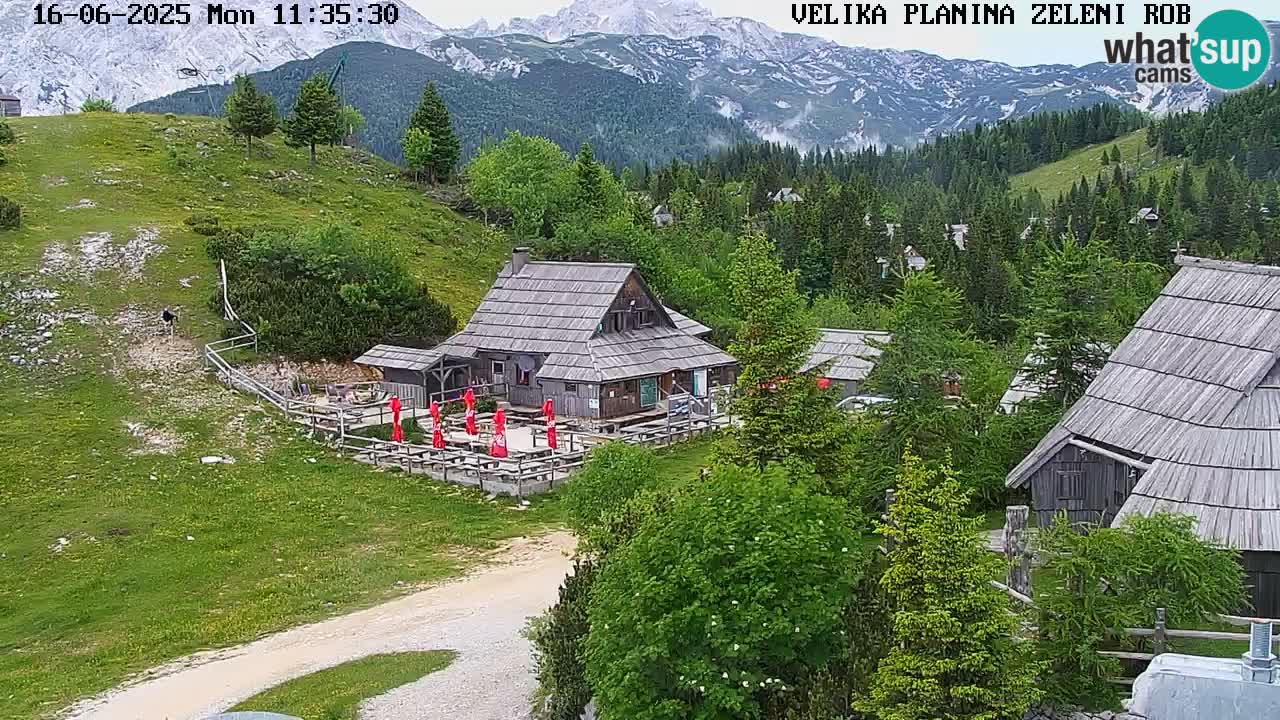Zeleni Rob – kamera v živo | Velika Planina