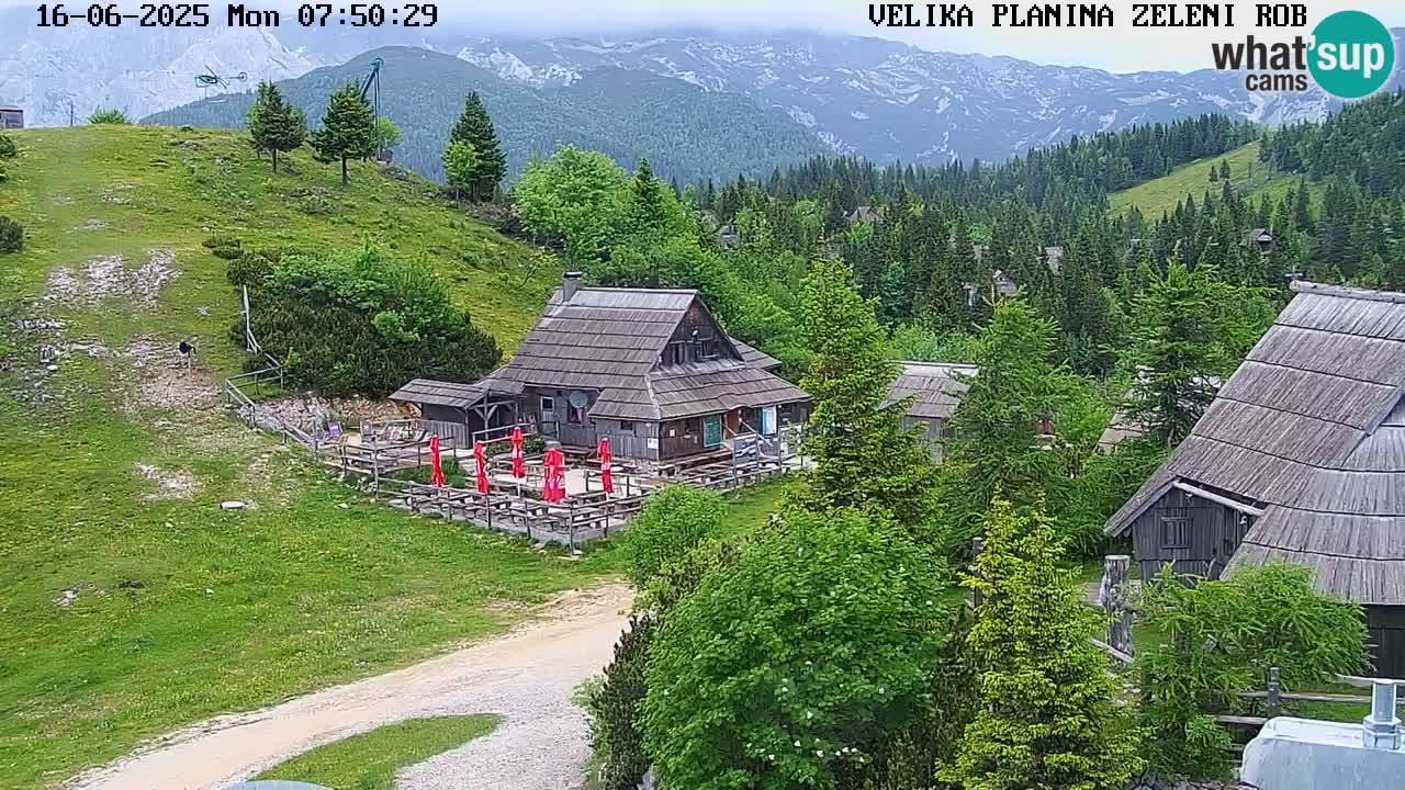 Zeleni Rob – kamera v živo | Velika Planina