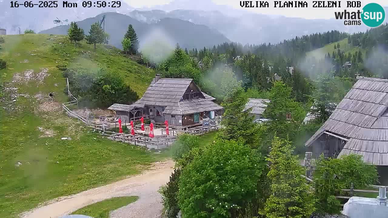 Zeleni Rob – kamera v živo | Velika Planina