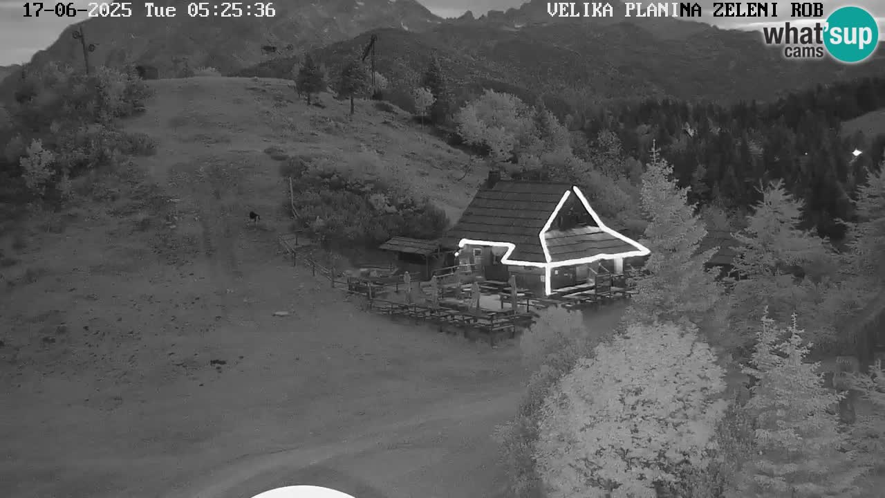Zeleni Rob | Webcam en vivo Velika Planina