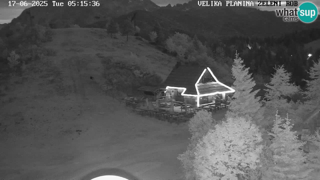 Zeleni Rob | Webcam en vivo Velika Planina