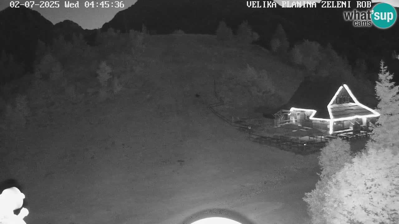 Zeleni Rob – kamera v živo | Velika Planina