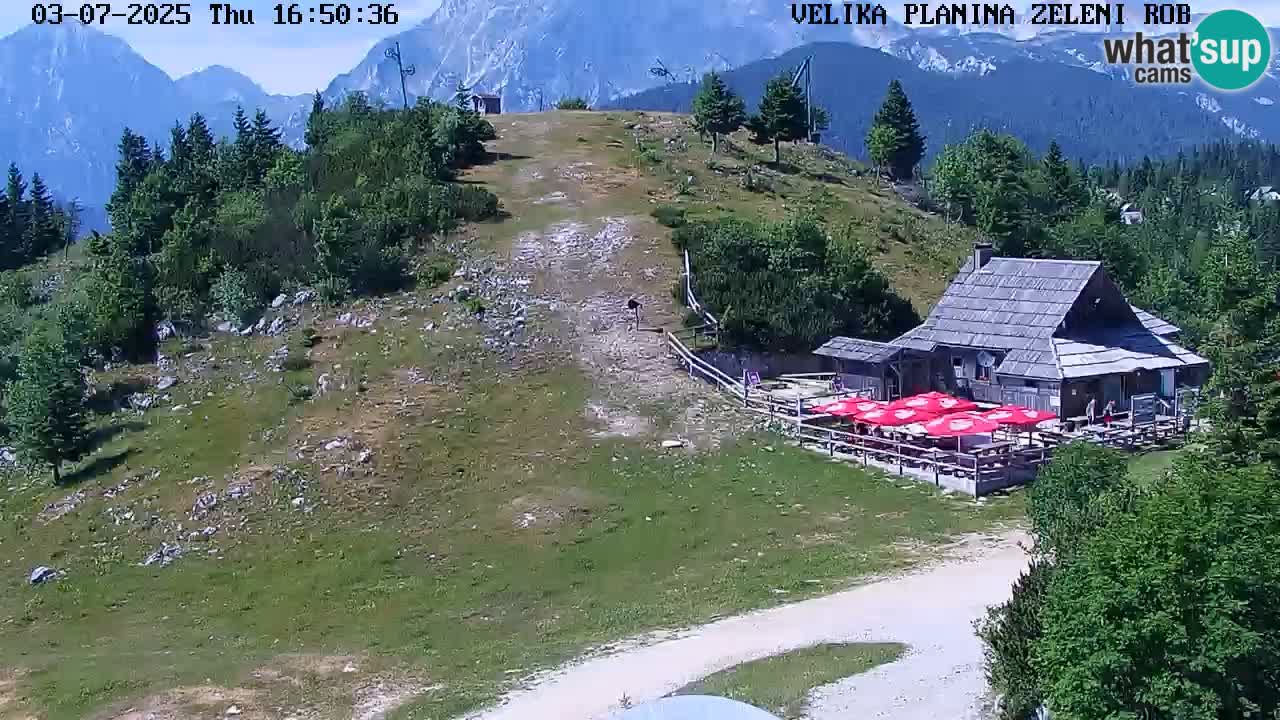 Zeleni Rob | Webcam en vivo Velika Planina
