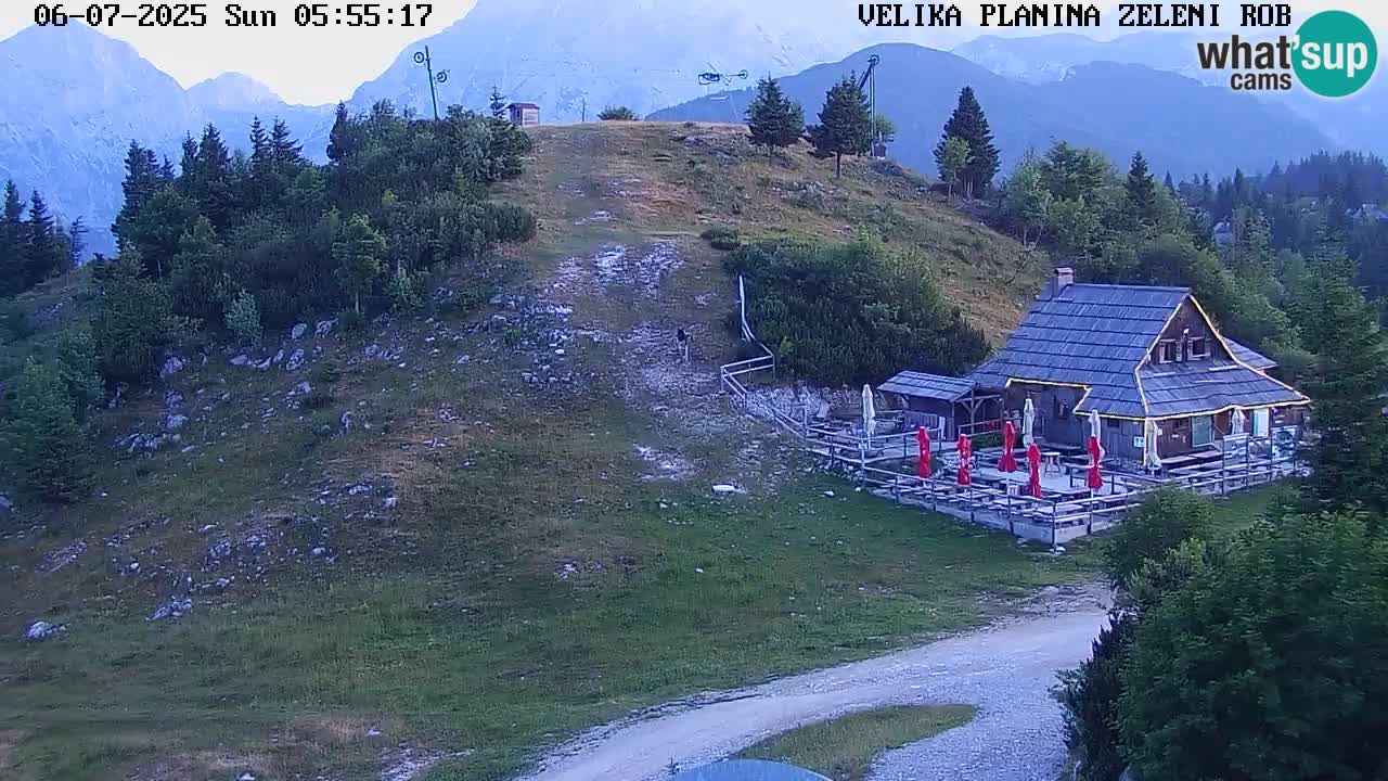 Zeleni Rob | Webcam en vivo Velika Planina