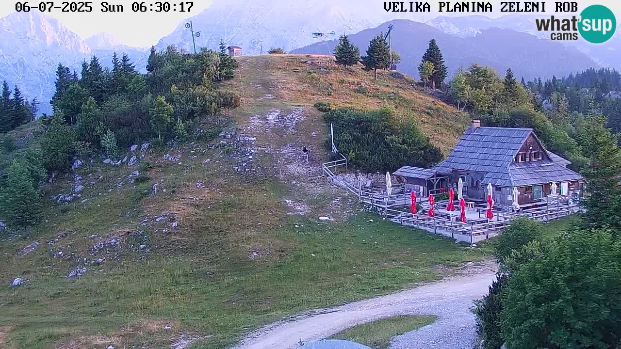 Zeleni Rob | Webcam en vivo Velika Planina