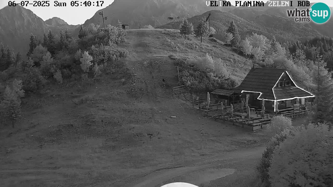 Zeleni Rob – kamera v živo | Velika Planina
