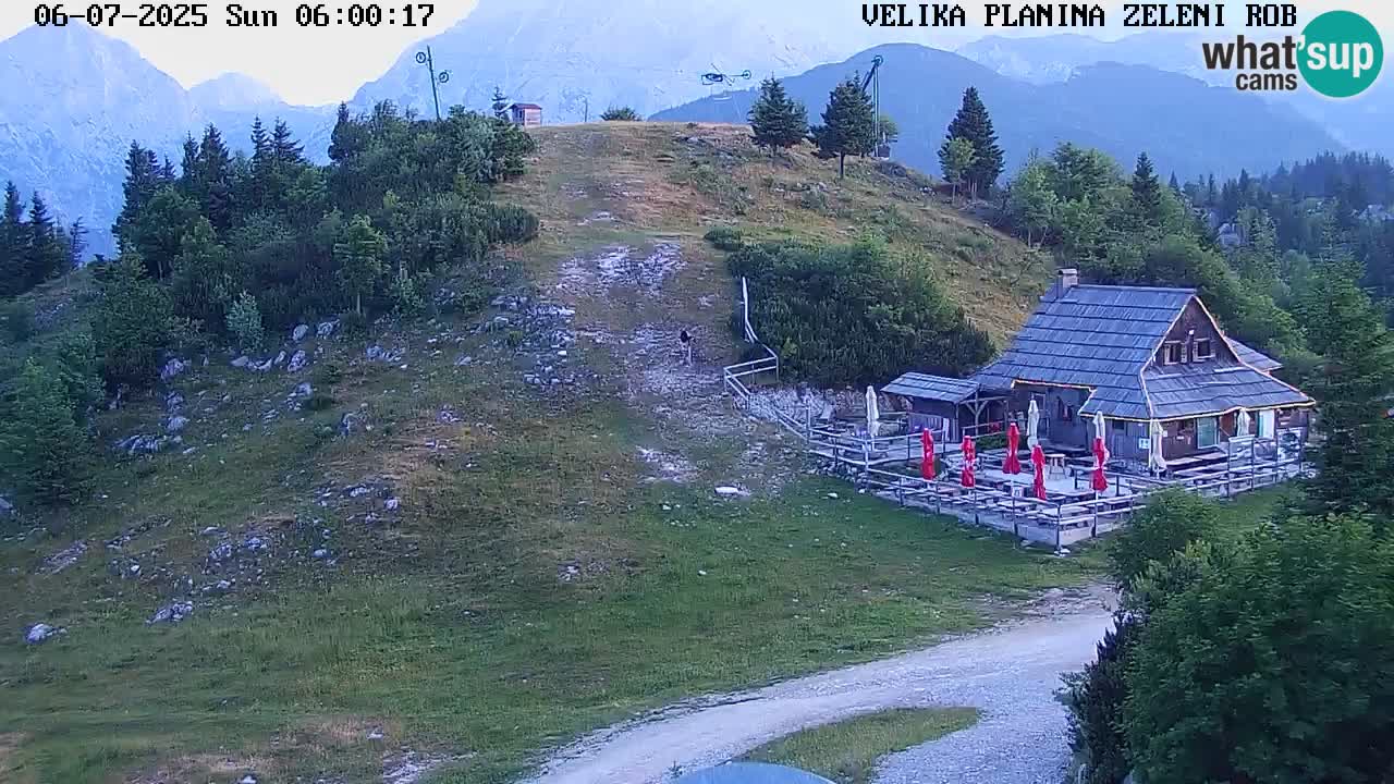 Zeleni Rob – kamera v živo | Velika Planina
