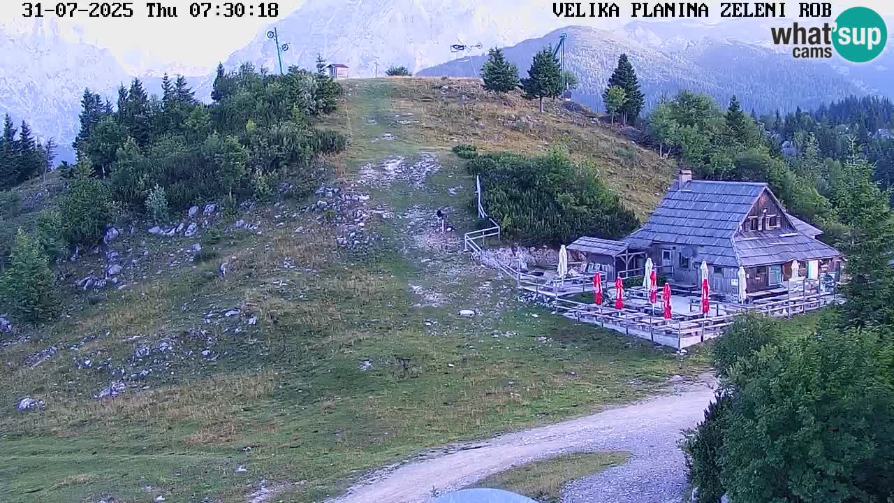 Zeleni Rob – kamera v živo | Velika Planina