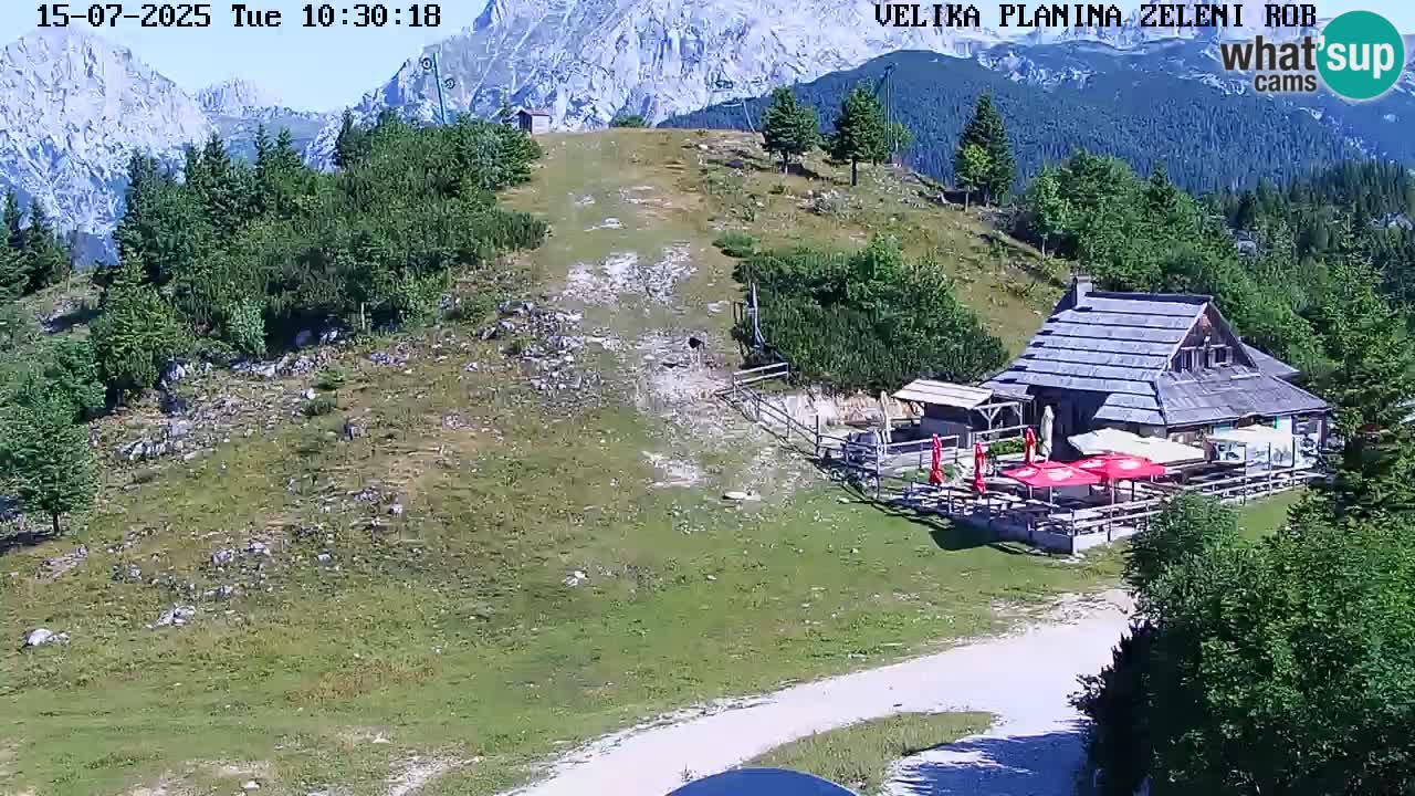 Zeleni Rob – kamera v živo | Velika Planina