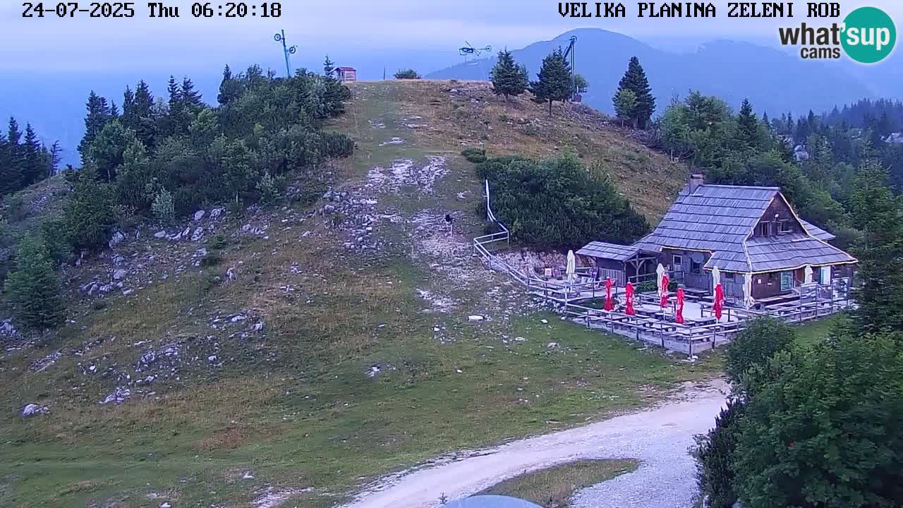 Zeleni Rob | Webcam en vivo Velika Planina