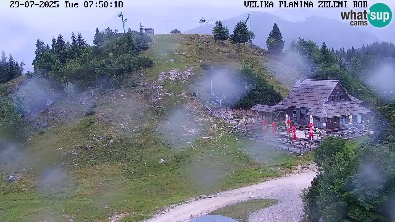 Zeleni Rob – kamera v živo | Velika Planina