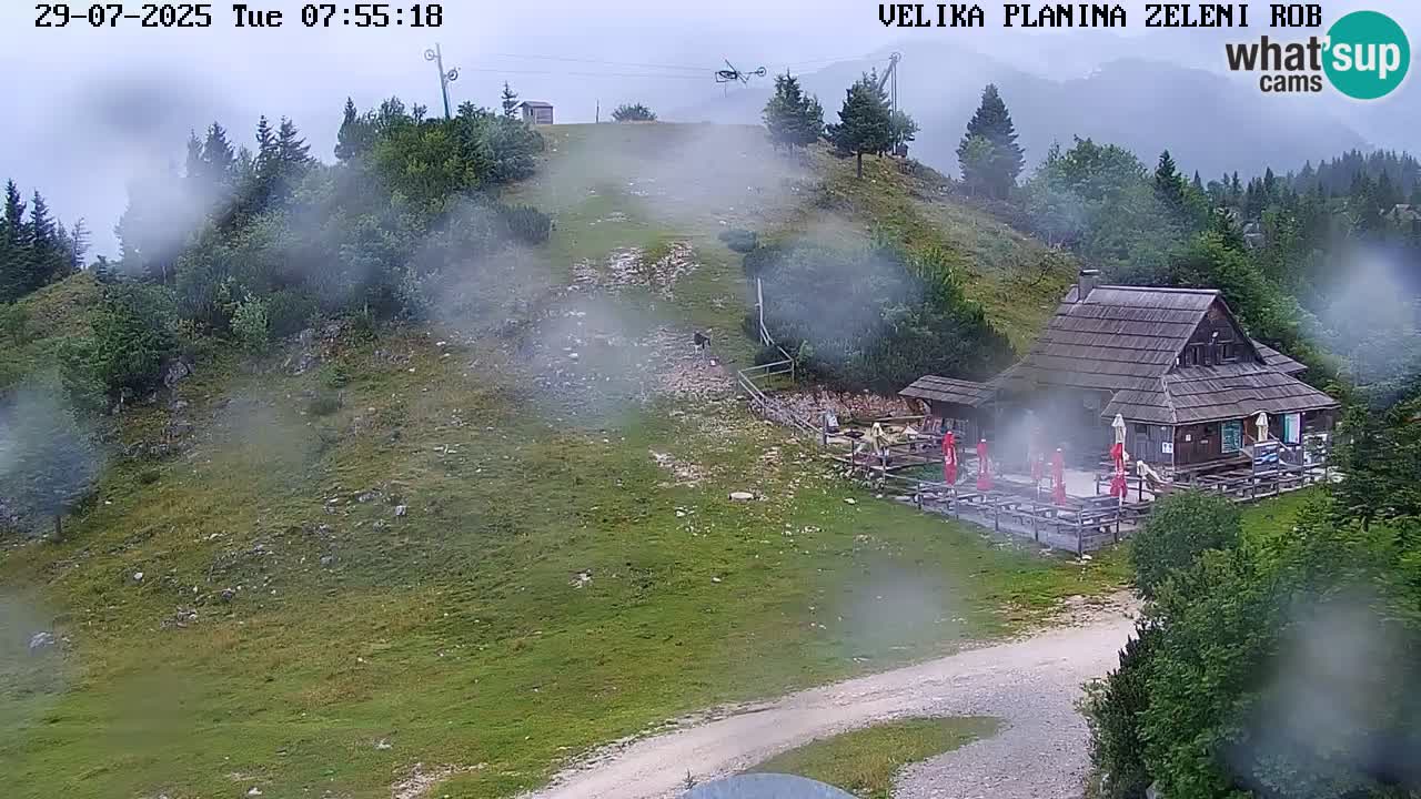 Zeleni Rob – kamera v živo | Velika Planina