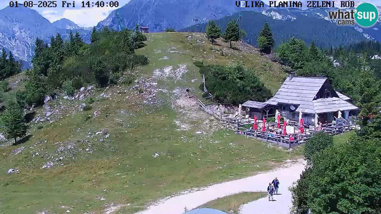 Zeleni Rob – kamera v živo | Velika Planina