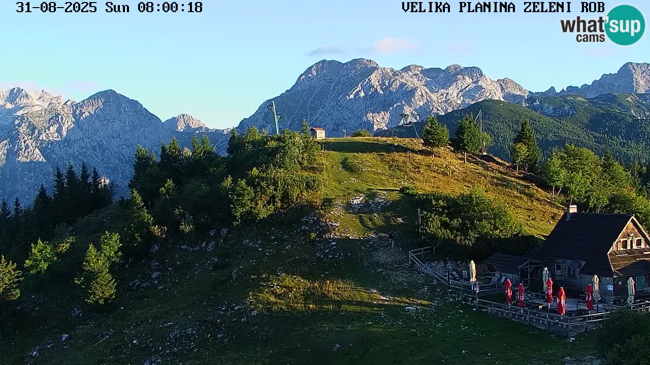 Zeleni Rob – kamera v živo | Velika Planina