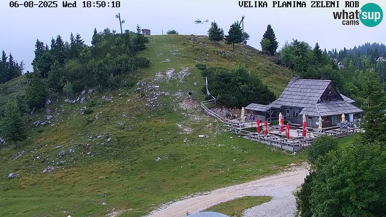 Zeleni Rob – kamera v živo | Velika Planina
