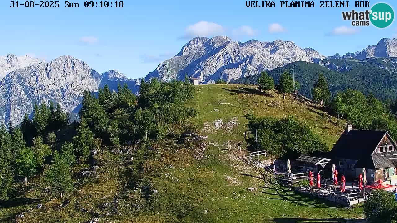 Zeleni Rob – kamera v živo | Velika Planina