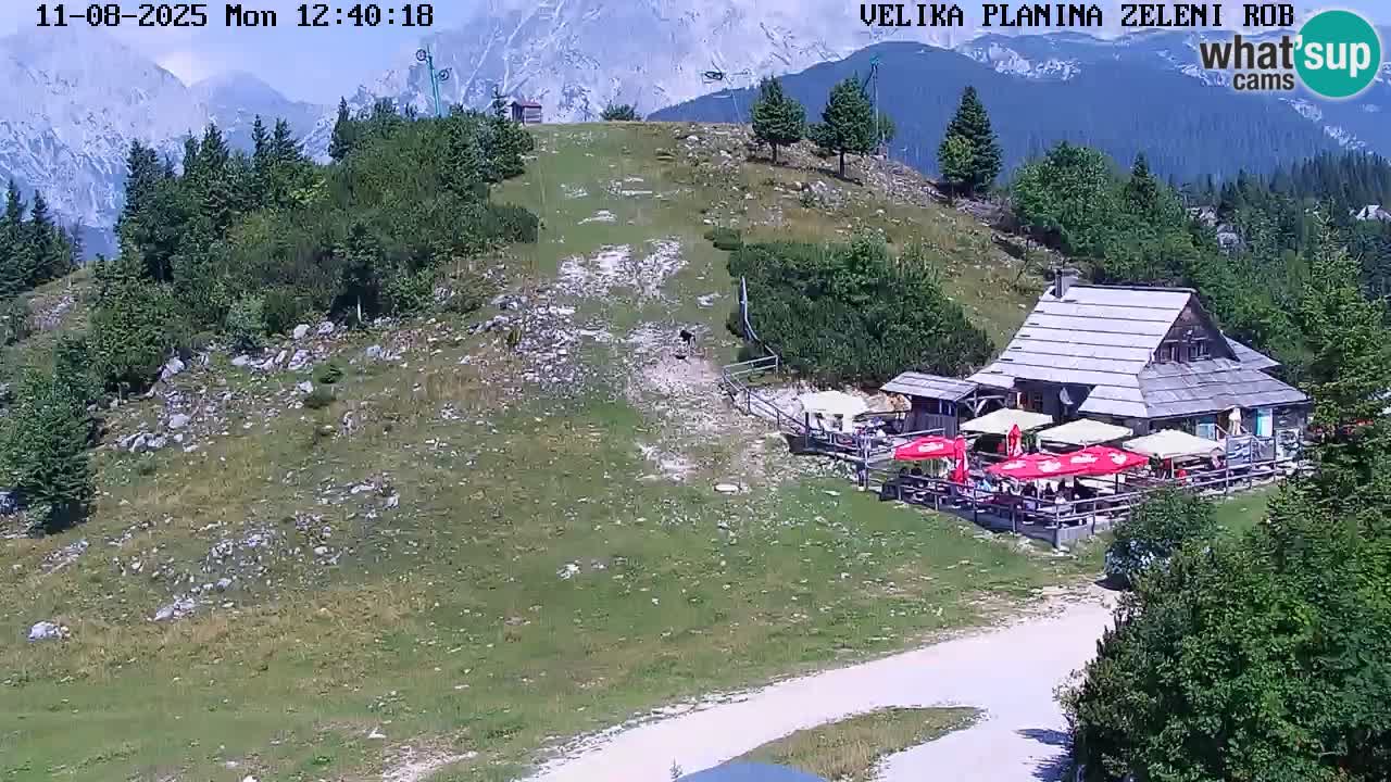 Zeleni Rob – kamera v živo | Velika Planina
