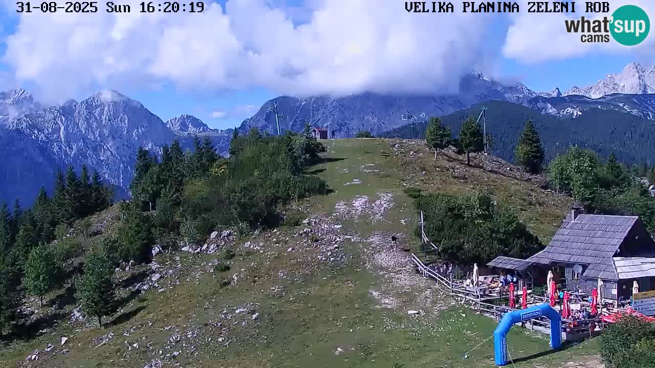 Zeleni Rob – kamera v živo | Velika Planina