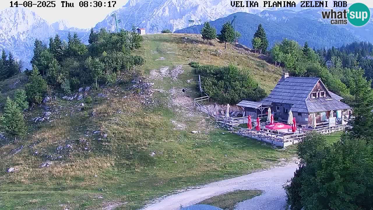 Zeleni Rob | Webcam en vivo Velika Planina