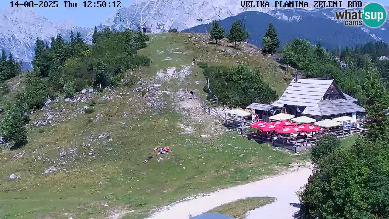 Zeleni Rob | Webcam en vivo Velika Planina