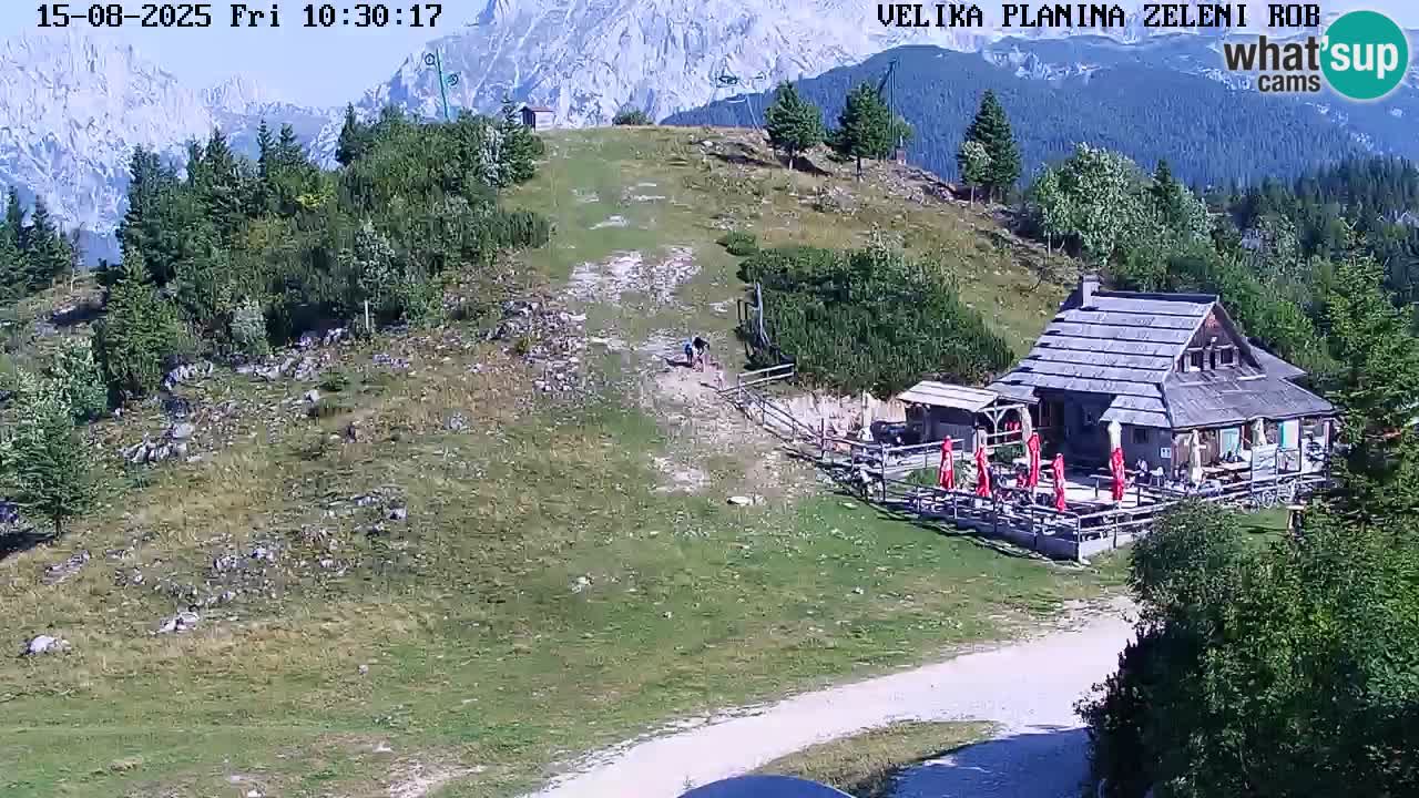 Zeleni Rob – kamera v živo | Velika Planina