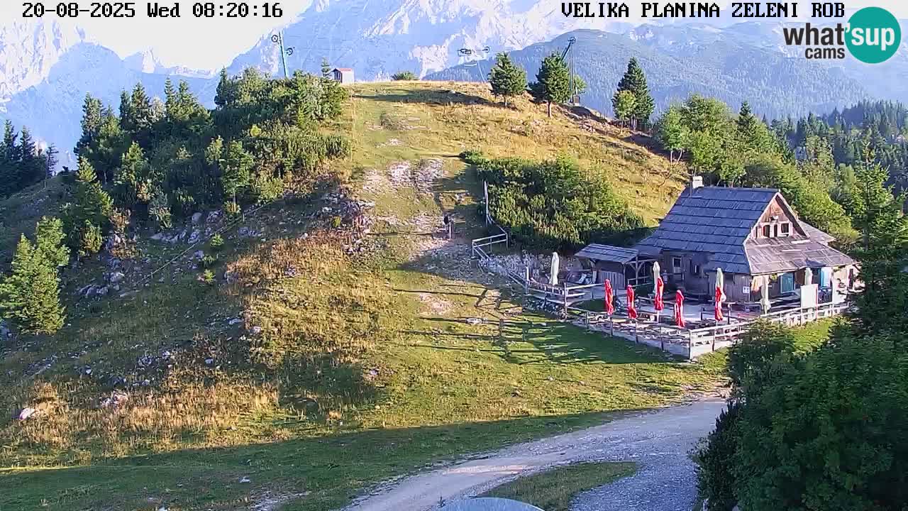 Zeleni Rob – kamera v živo | Velika Planina