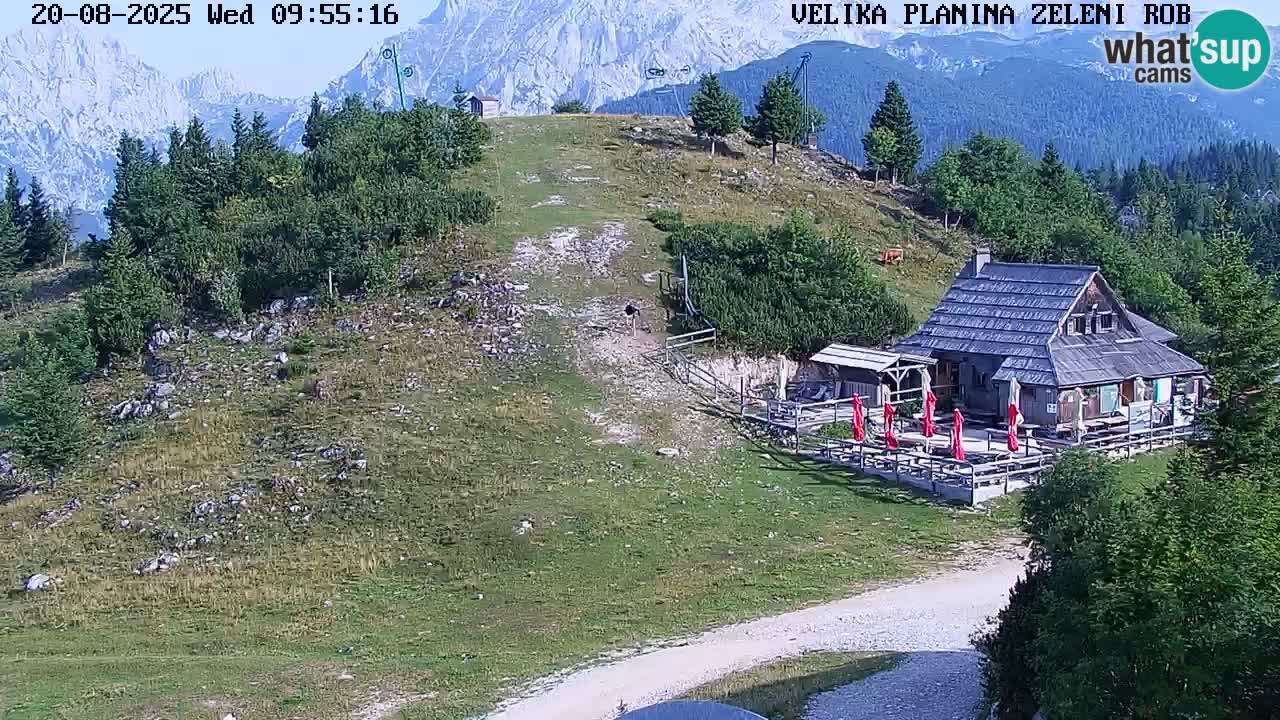 Zeleni Rob | Webcam en vivo Velika Planina