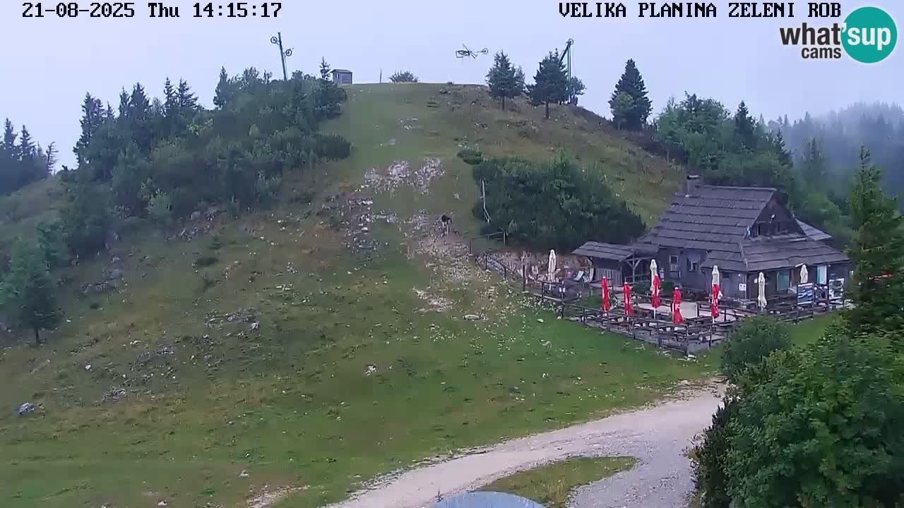 Zeleni Rob – kamera v živo | Velika Planina