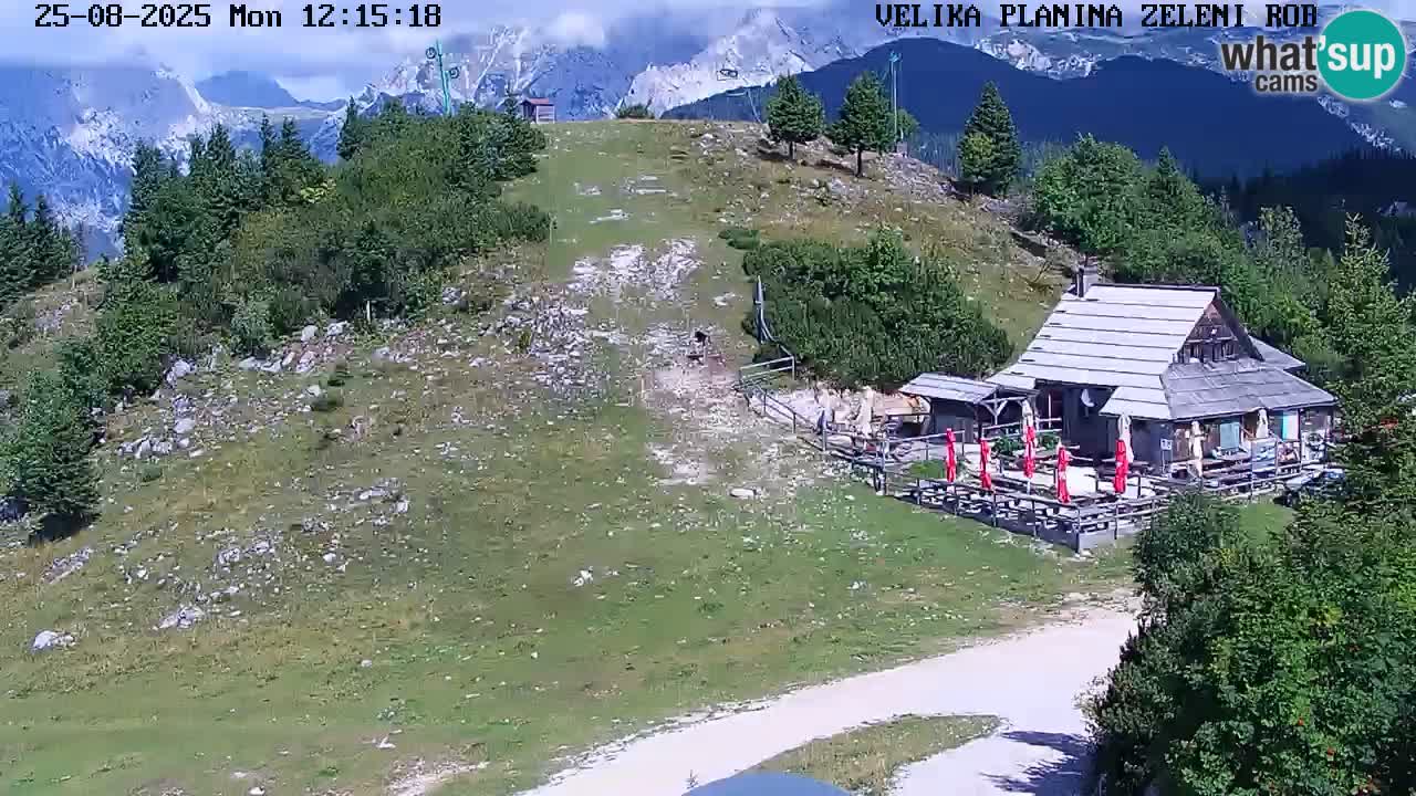 Zeleni Rob – kamera v živo | Velika Planina