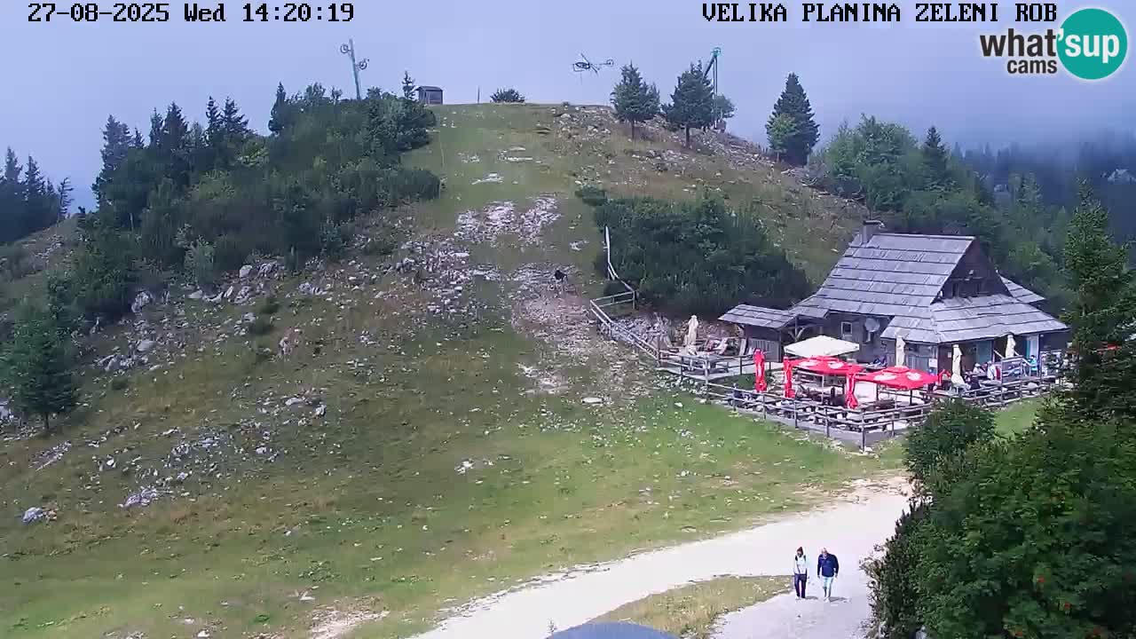 Zeleni Rob – kamera v živo | Velika Planina