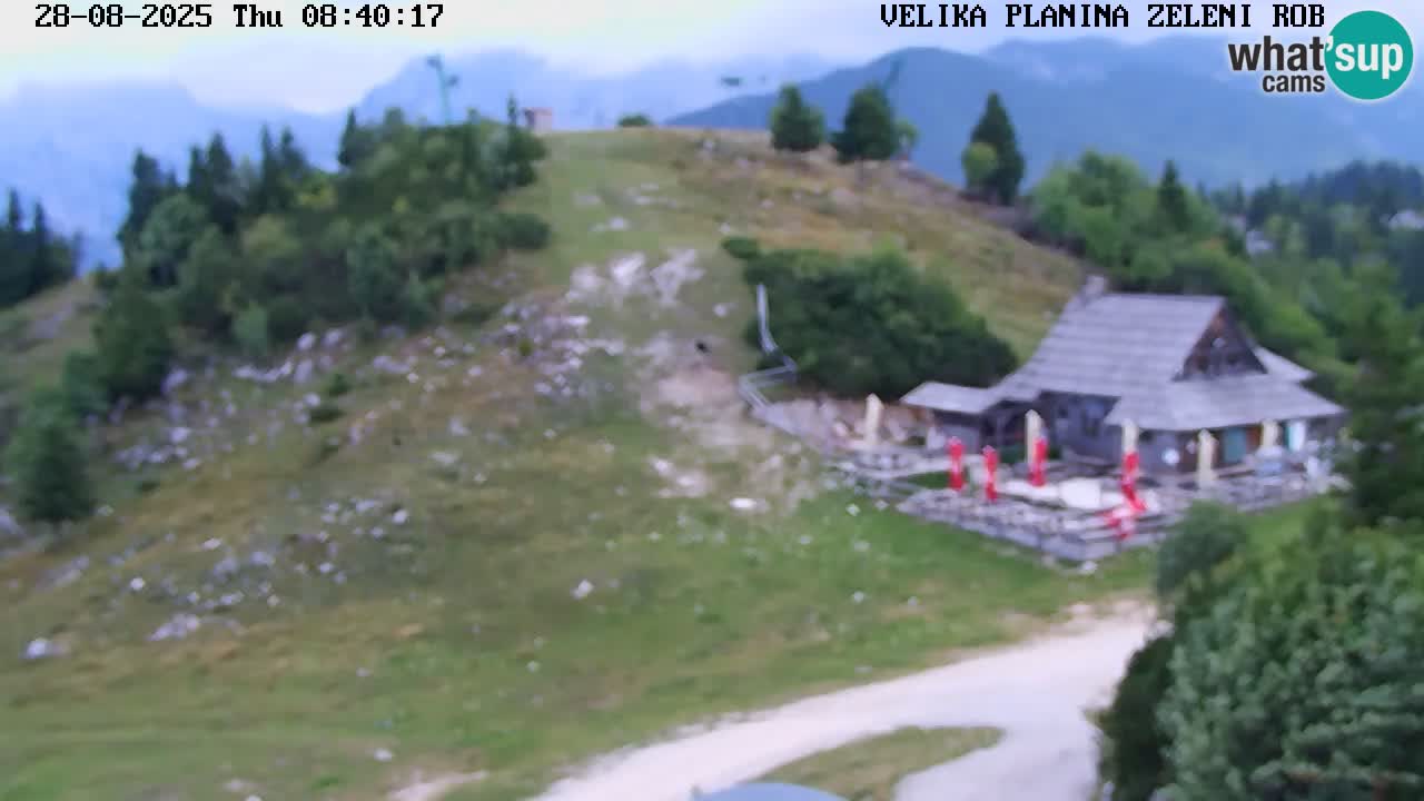 Zeleni Rob – kamera v živo | Velika Planina